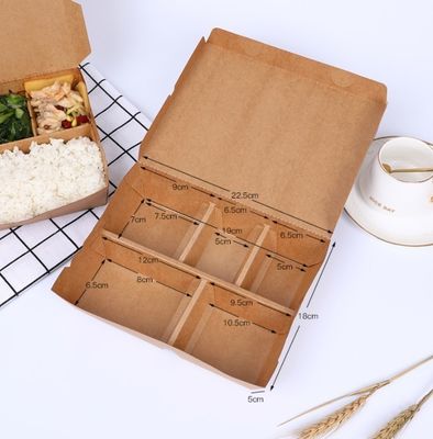 Embalagem japonesa de embalagem de mão-de-obra em papel impresso Container Tray para Sushi Food Slim