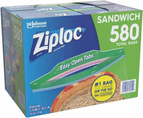 Impressão de gravura de plástico de PP Fácil abrir guias Sandwich LDPE congelador Ziplock sacos