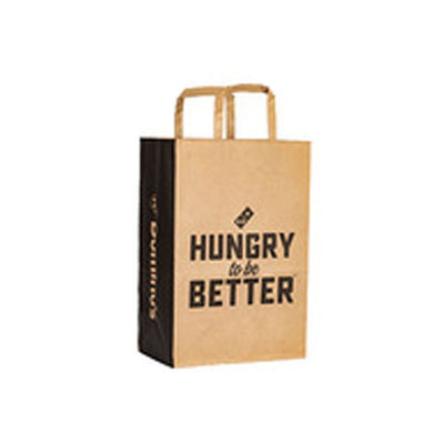 Flexiloop manuseio logotipo personalizado aceito bolsas de papel Kraft para compras de presentes boutique