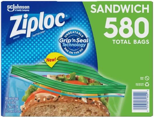 Impressão de gravura de plástico de PP Fácil abrir guias Sandwich LDPE congelador Ziplock sacos