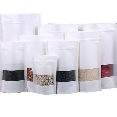 Saco de janela de papel kraft à prova de vazamento e à prova de umidade para embalagens alimentares