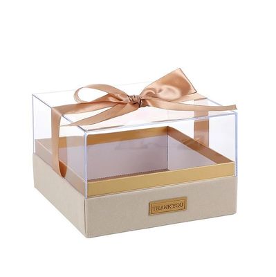 Caixa de embalagem de presente de papel para velas Logotipo personalizado Caixa de armazenamento de acrílico transparente de luxo