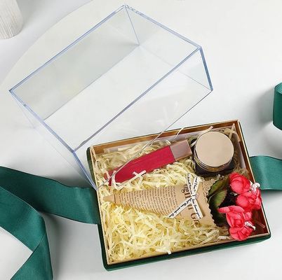 Caixa de embalagem de presente de papel para velas Logotipo personalizado Caixa de armazenamento de acrílico transparente de luxo