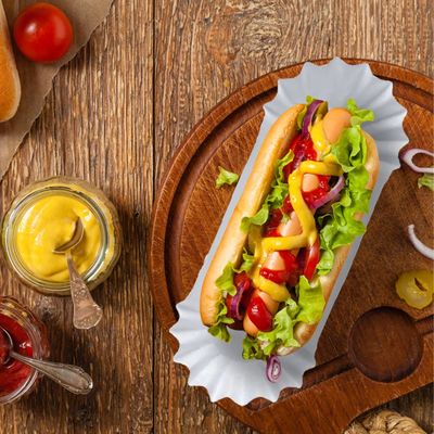 Embalagem descartável para alimentos de 6' Sandwiches com flauta branca hambúrgueres e mais em caixa asséptica