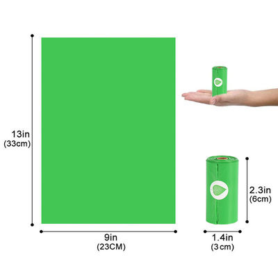 Saco de lixo de plástico para cães e gatos com material degradável PE Unit Roll e logotipo OEM