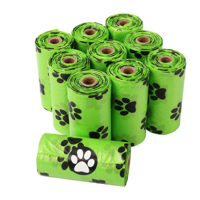 Saco de lixo de plástico para cães e gatos com material degradável PE Unit Roll e logotipo OEM