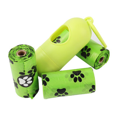 Saco de lixo de plástico para cães e gatos com material degradável PE Unit Roll e logotipo OEM
