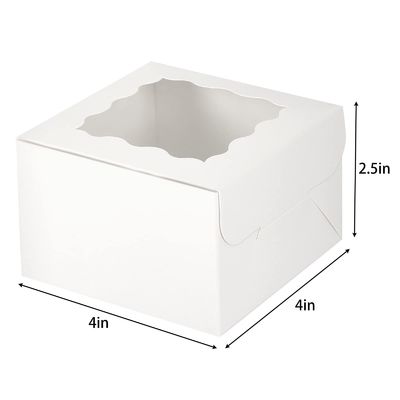 Caixas de bolo de cores personalizadas 10x10x10 quadrados para embalagem de sobremesas e doces