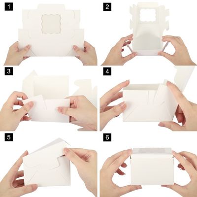 Caixas de bolo de cores personalizadas 10x10x10 quadrados para embalagem de sobremesas e doces