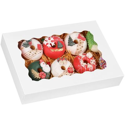 Requisitos específicos do cliente atendidos 12x12x12 Caixas de bolinhos de tamanho personalizado com janelas transparentes