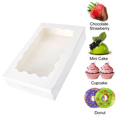 Requisitos específicos do cliente atendidos 12x12x12 Caixas de bolinhos de tamanho personalizado com janelas transparentes