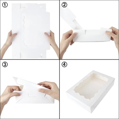 Requisitos específicos do cliente atendidos 12x12x12 Caixas de bolinhos de tamanho personalizado com janelas transparentes