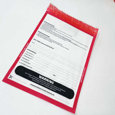 Saco de plástico de correio de segurança de dinheiro certificado ISO9001 para saco de depósito bancário com válvula