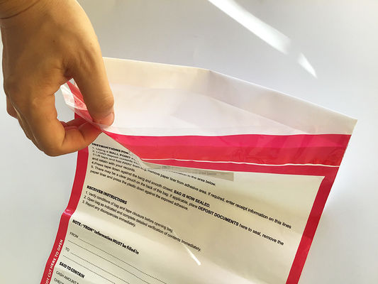 Saco de plástico de correio de segurança de dinheiro certificado ISO9001 para saco de depósito bancário com válvula