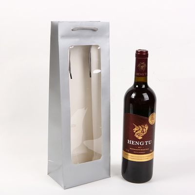 Papel de luxo personalizado embalagem de primeira marca sacos de garrafas de vinho para presentes de uísque álcool