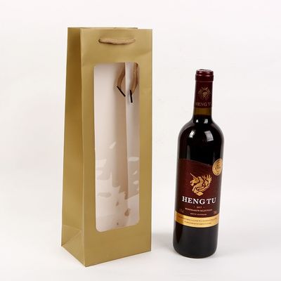 Papel de luxo personalizado embalagem de primeira marca sacos de garrafas de vinho para presentes de uísque álcool