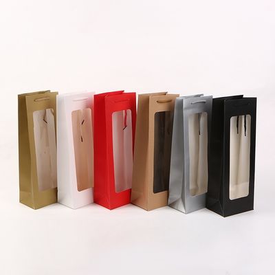 Papel de luxo personalizado embalagem de primeira marca sacos de garrafas de vinho para presentes de uísque álcool