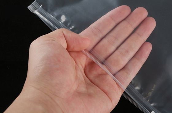 PE plástico zipper top logotipo transparente frosted Ziplock sacos para embalagens de roupas personalizadas