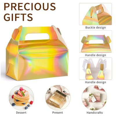Caixa de bolos Brown Kcraft Caixa de bolos de cartão com alça