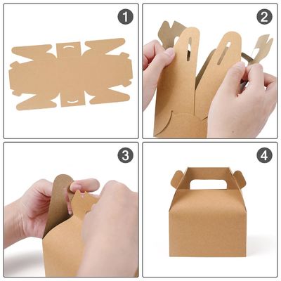 Caixa de bolo dobrável de papel Kcraft personalizada com caixa de presente de janela e certificada ISO9001