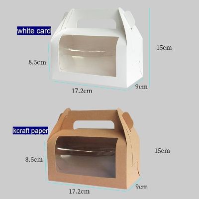 Caixa de bolo dobrável de papel Kcraft personalizada com caixa de presente de janela e certificada ISO9001