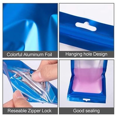Embalagem transparente embalagem plástica laminada sacos de plástico refeitáveis sacos para cosméticos
