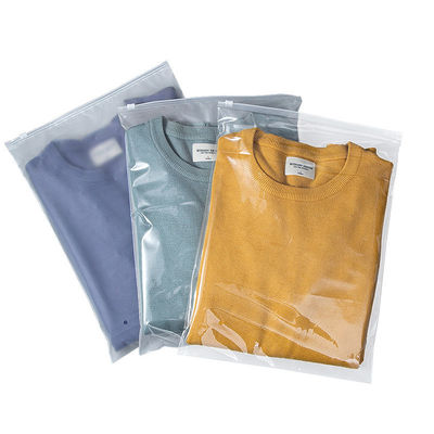 Impressão ecológica Sacos de embalagem de plástico com fecho de fechadura para roupas 0.08mm Custom Dusty