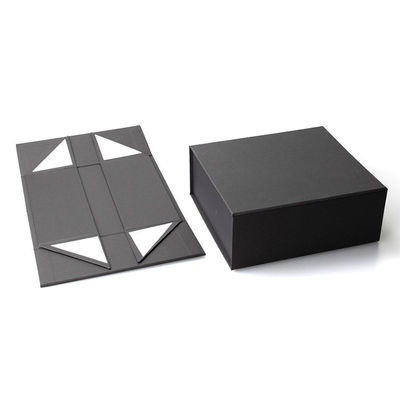 Flap Custom Matte Black Luxury Foldable Hard Paper Caixa Magnética Fechável de Presente para Presentes