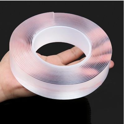 fita nano lavável de dois lados para gancho/cozinha/banheiro 1 mm/2 mm x 50 mm transparente